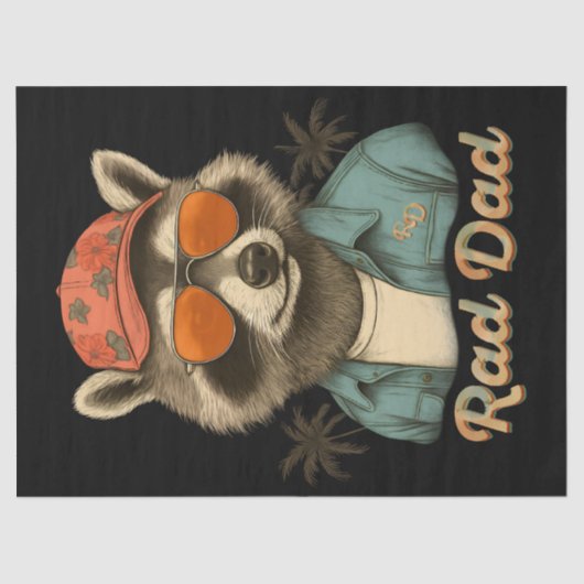 Rad Dad Funny Happy Vaderdag  Tissuepapier (Voorkant)