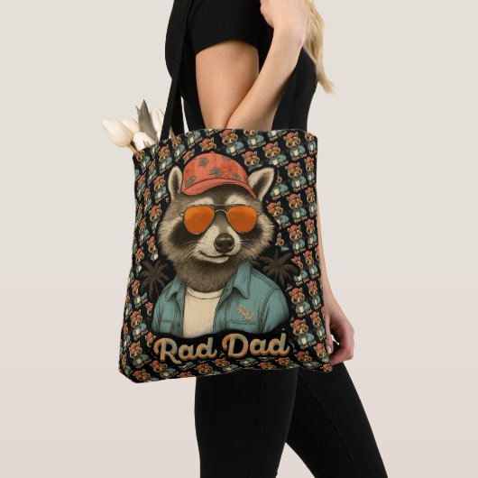 Rad Dad Funny Happy Vaderdag Tote Bag (Dichtbij)