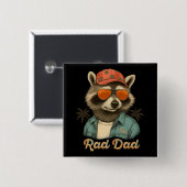 Rad Dad Funny Happy Vaderdag  Vierkante Button 5,1 Cm (Voorkant /achterkant)