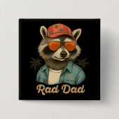 Rad Dad Funny Happy Vaderdag  Vierkante Button 5,1 Cm (Voorkant)