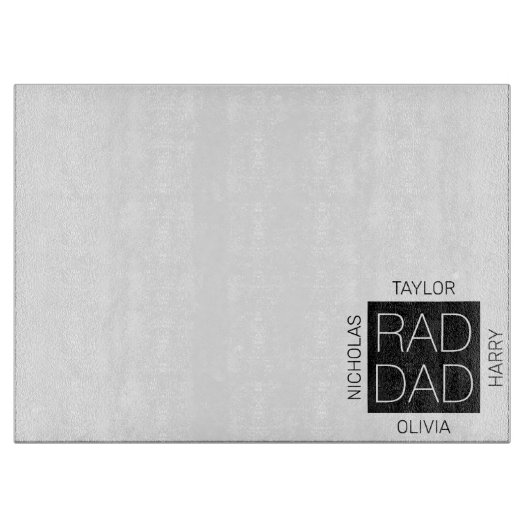 Rad Dad minimalistische moderne aangepaste kinder  Snijplank (Voorkant)