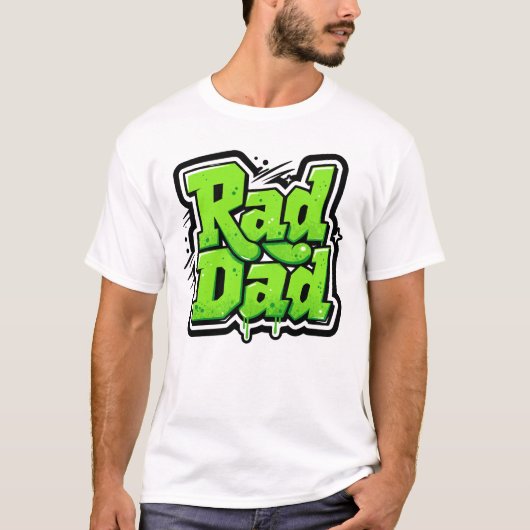 Rad Dad Neon Graffiti T-Shirt (Voorkant)
