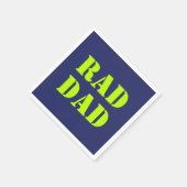 Rad Dad neon green marvy blue modern typografie Servet (Hoek)