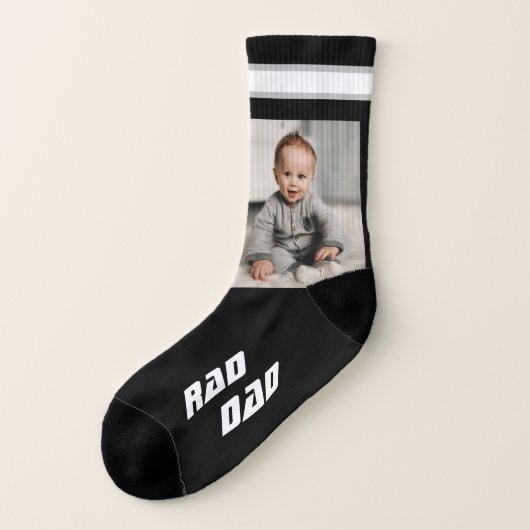 Rad Dad Photo Black Sokken (Links - buitenkant)