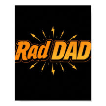Rad Dad Poster – Cool Vaderdag Gift