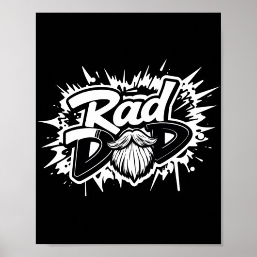 Rad Dad Poster - Cool Vaderdag Gift voor hem (Voorkant)