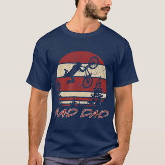 RAD DAD Racing Retro  80s BMX Biking T-shirt