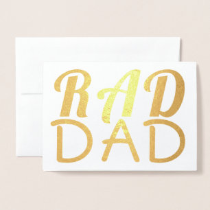 RAD DAD   Real Gold Foil   Aangepaste tekst Folie Kaarten