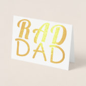 RAD DAD | Real Gold Foil | Aangepaste tekst Folie Kaarten (Voorkant)
