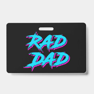 Rad Dad Retro jaren '80 Badge