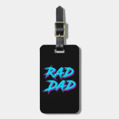 Rad Dad Retro jaren '80 Bagagelabel (Voorkant verticaal)