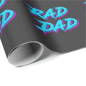 Rad Dad Retro jaren '80 Cadeaupapier (Rol Hoek)