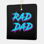 Rad Dad Retro jaren '80 Keramisch Ornament (Links)