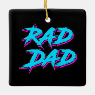 Rad Dad Retro jaren '80 Keramisch Ornament
