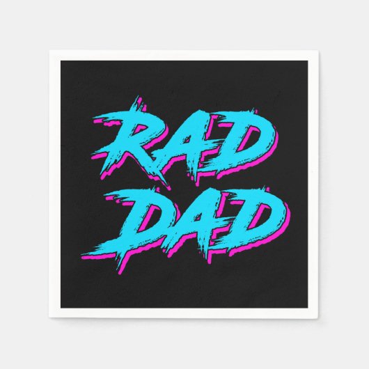 Rad Dad Retro jaren '80 Servet (Voorkant)