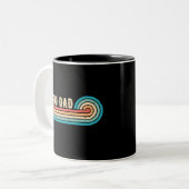 Rad Dad Retro  Sunset Vader Tweekleurige Koffiemok (Voorkant links)