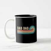 Rad Dad Retro  Sunset Vader Tweekleurige Koffiemok (Links)