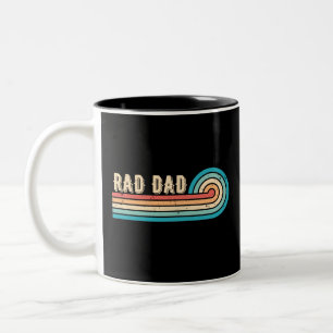 Rad Dad Retro  Sunset Vader Tweekleurige Koffiemok