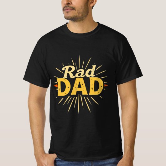 Rad DAD Retro T-Shirt –  jaren 80 Style T-shirt vo (Voorkant)