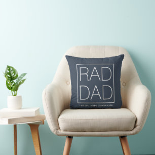 Rad Dad stoffig blauw aangepaste kinder namen mini Kussen