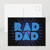 Rad Dad Typografie Design | Vaderdag Briefkaart (Voorkant / Achterkant)