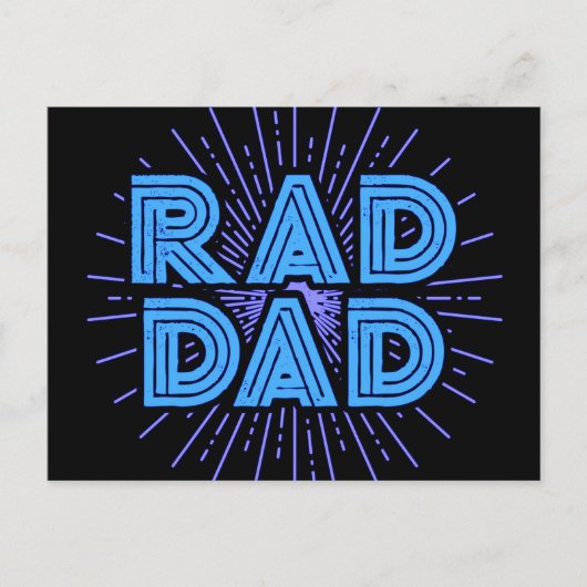 Rad Dad Typografie Design | Vaderdag Briefkaart (Voorkant)
