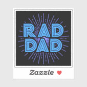 Rad Dad Typografie Design | Vaderdag Sticker (Vel)