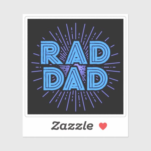 Rad Dad Typografie Design | Vaderdag Sticker (Vel)