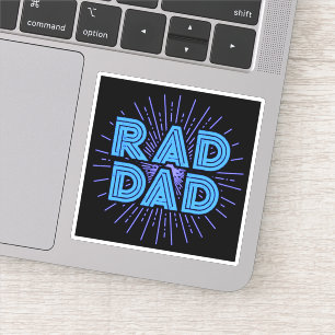 Rad Dad Typografie Design   Vaderdag Sticker