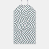 Rad Dinosaurus Drie Rex Jongens Blauw Verjaardag Cadeaulabel (Achterkant)