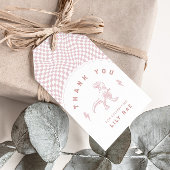 Rad Dinosaurus Drie Rex Meisjes Roze Verjaardag Cadeaulabel