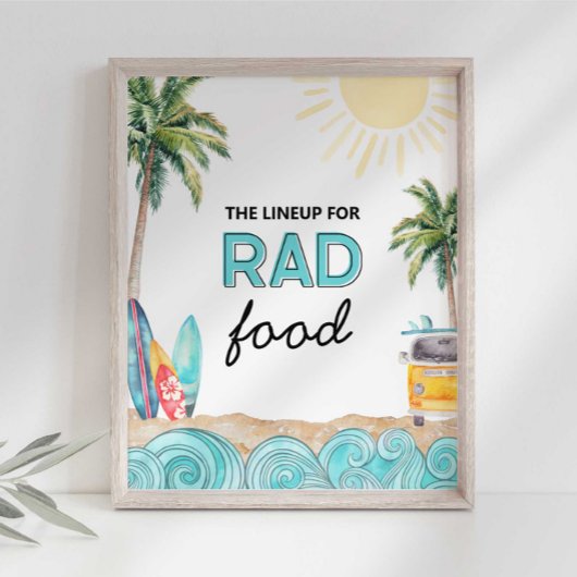 Rad Food Feestbord Bord Poster