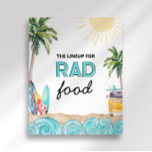 Rad Food Party Sign Poster