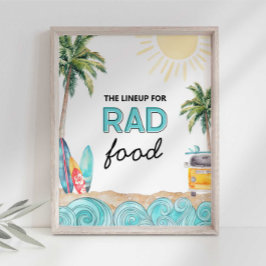 Rad Food Party Sign Poster