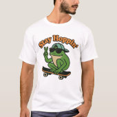 Rad Frog on a Skateboard T-Shirt Chill Vibes Only (Voorkant)
