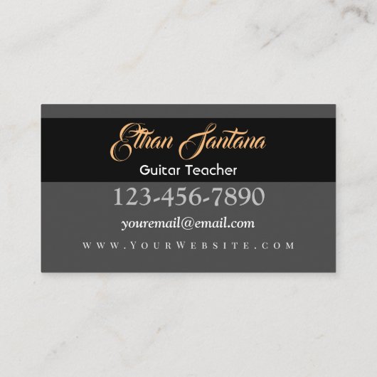Rad Guitar Visitekaartje (Achterkant)