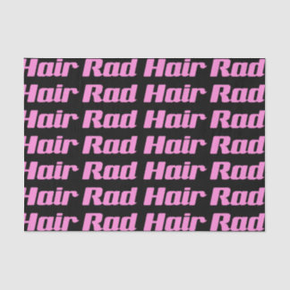 Rad Hair Typografie Roze op zwart () Tissuepapier