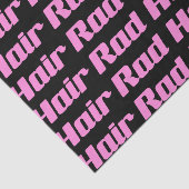 Rad Hair Typografie Roze op zwart () Tissuepapier (Detail)