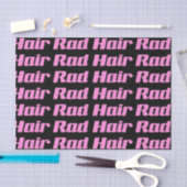 Rad Hair Typografie Roze op zwart () Tissuepapier (Craft)