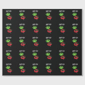 Rad-ish Funny Vegetable Radish Pun Dark BG Cadeaupapier (Vlak)