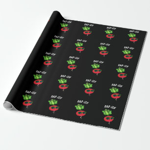 Rad-ish Funny Vegetable Radish Pun Dark BG Cadeaupapier