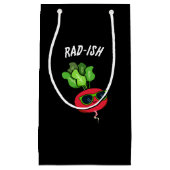 Rad-ish Funny Vegetable Radish Pun Dark BG Klein Cadeauzakje (Voorkant)