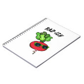 Rad-ish Funny Veggie Radish Pun Notitieboek (Linkerzijde)