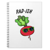 Rad-ish Funny Veggie Radish Pun Notitieboek (Voorkant)