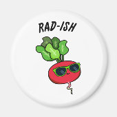 Rad-ish Grappige Plantaardige Radijs Pun Magneet (Voorkant)