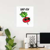 Rad-ish Grappige Plantaardige Radijs Pun Poster (Thuiskantoor)