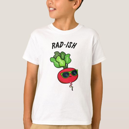 Rad-ish Grappige Plantaardige Radijs Pun T-shirt (Voorkant)