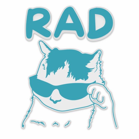 rad kat sticker (Voorkant)