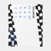 "Rad Little Dude" Check Milestone Fleece Deken (Voorkant)