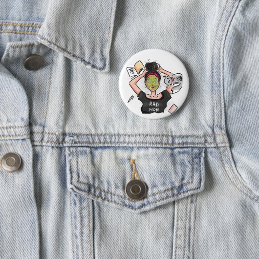 Rad Mam's Relaxing Day Off Ronde Button 5,7 Cm (In situ)